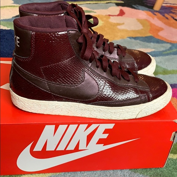 Limited Edition Nike for JCrew burgundy high tops - Picture 1 of 5